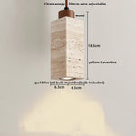 Yellow Travertine Stone LED Pendant Lamp - Nordic Modern Design