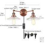Vintage Loft Art Glass Wall Lamp - LED Study Aisle Bedside Light