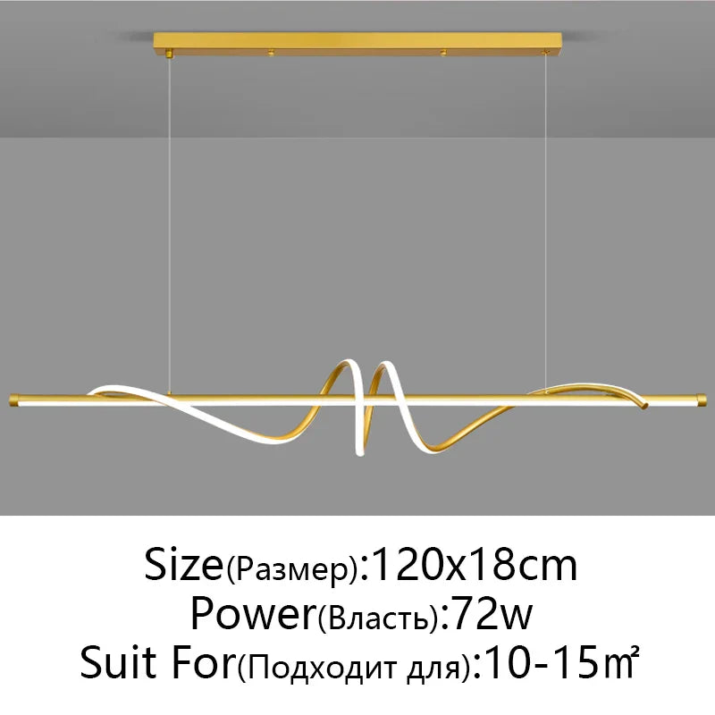 Modern Black LED Pendant Lights for Living Room, Dining Table, Kitchen, Office and Ceiling