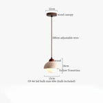 Yellow Travertine LED Pendant Lights | Mid Century Modern Hanging Lamp for Home and Kitchen