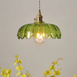Green Glass LED Hanging Pendant Lights
