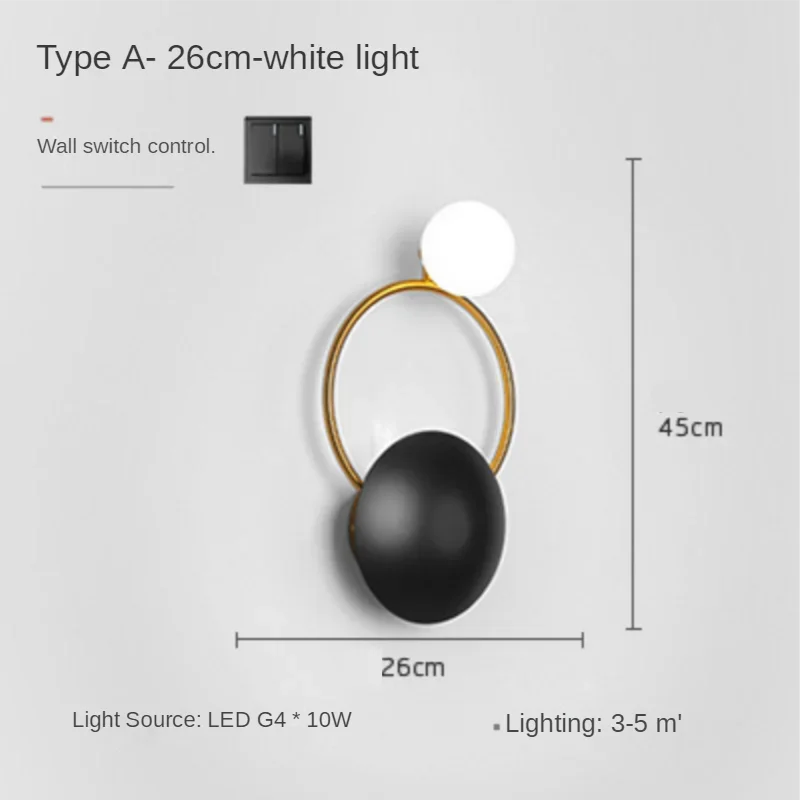 Elegant LED Wall Sconce - Nordic Bedroom & Living Room Decor Light
