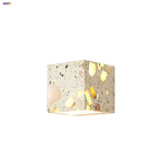 LED Wall Light Fixture Bedroom Balcony Hallway Waterproof Square Terrazzo Bedside Lamp