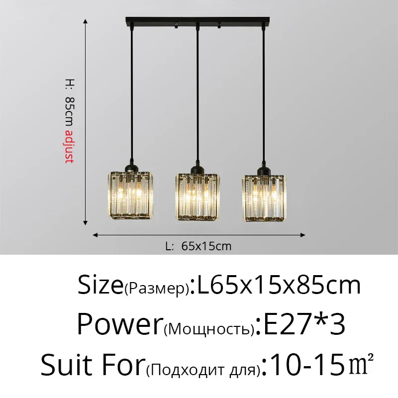 Crystal Chandelier Luxury Ceiling Lamp LED Modern Pendant Light for Indoor Spaces