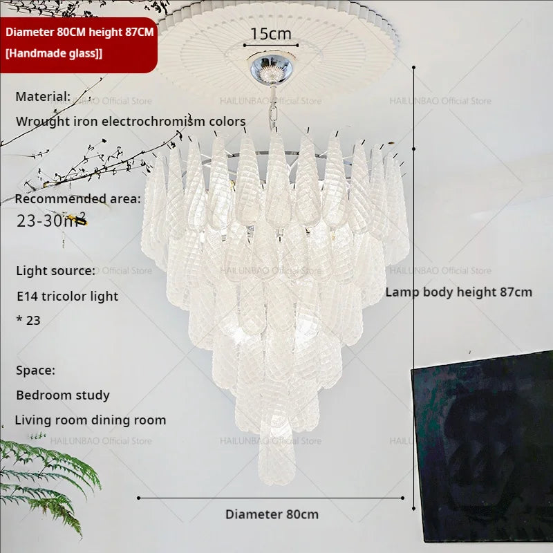 Crystal Glass Chandelier for Living, Dining & Bedroom - Elegant Medieval Art