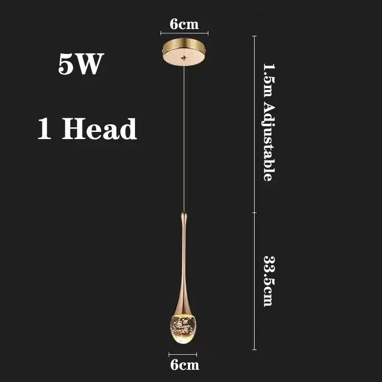 LED Crystal Chandelier: Modern Living Room Gold/Silver/Black Ceiling Light