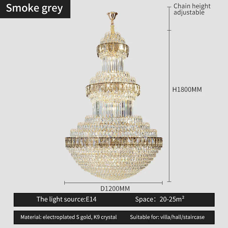 Crystal Chandelier: Luxury Lighting for Villa, Hotel, Office & Exhibitions