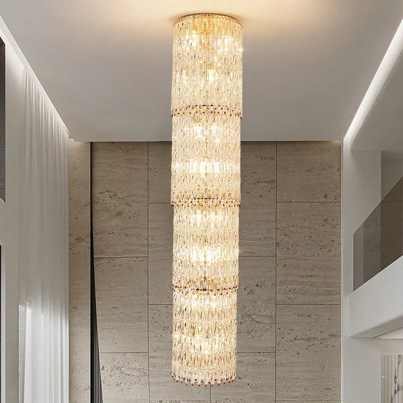 Sky High Crystal Chandelier Pendant Light Living Room Villa Main Light