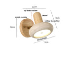 Yellow Travertine LED Wall Lights Rotate Pull Chain Switch