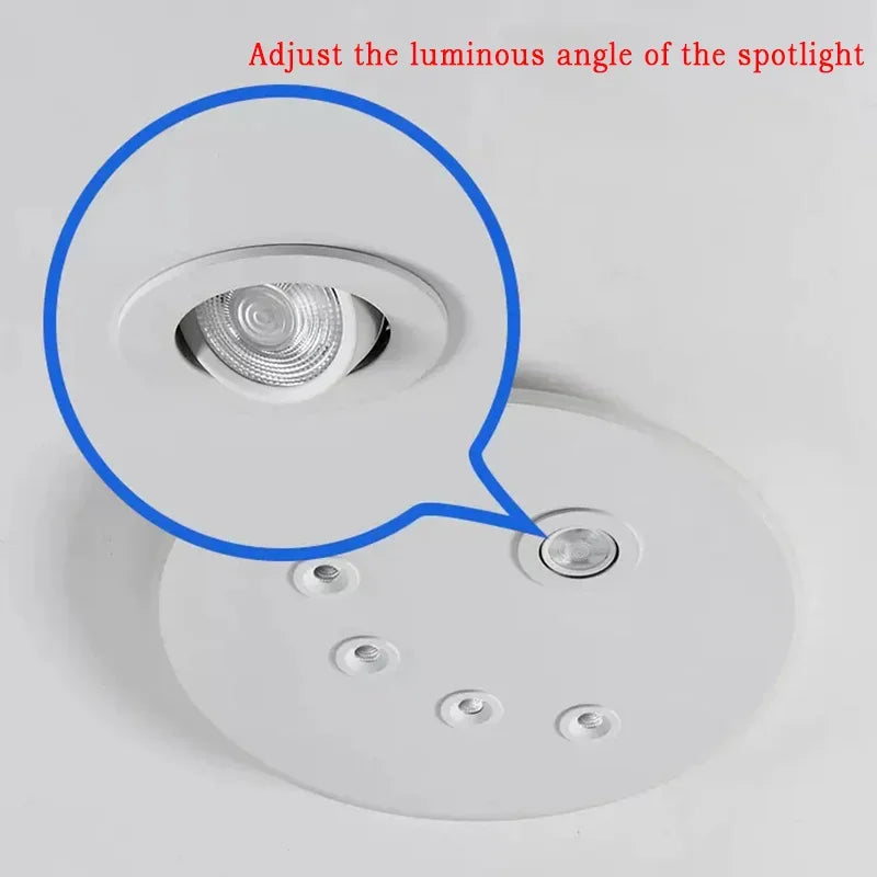 Modern Round LED Ceiling Lights for Home Lighting in Black and White