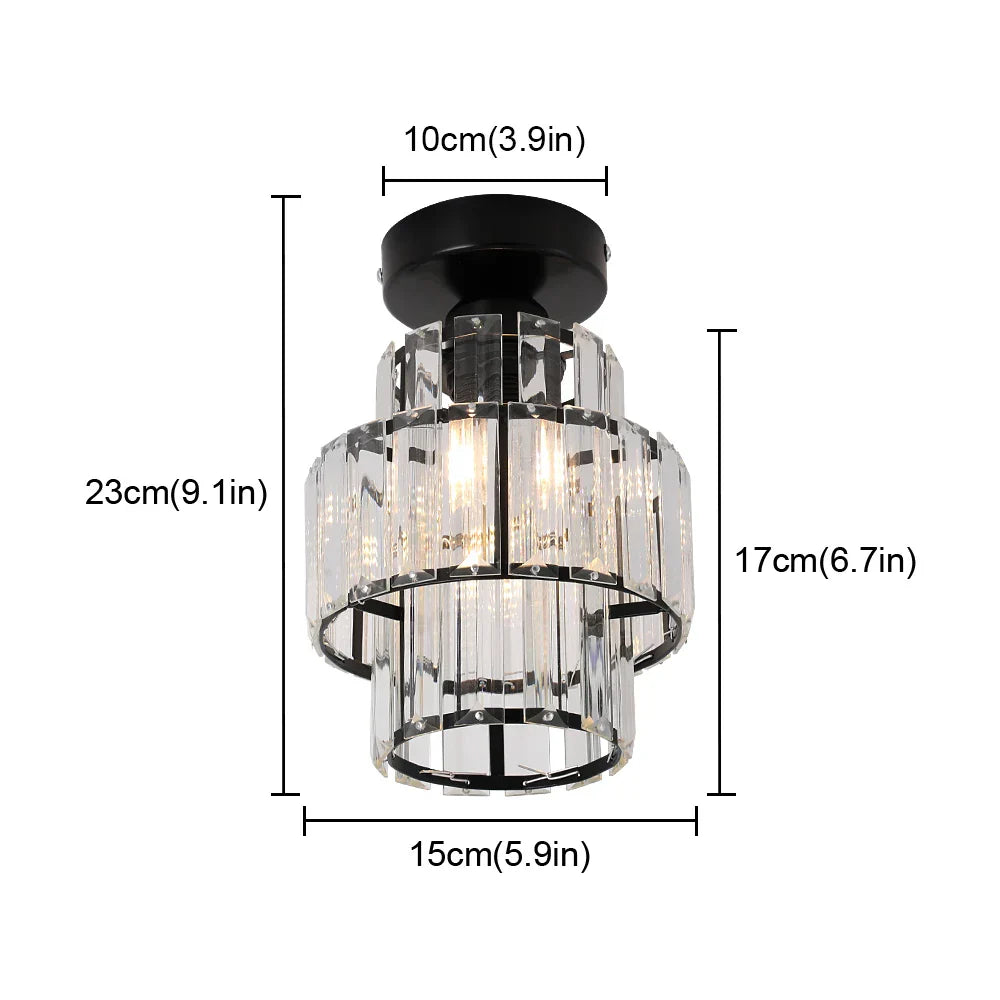Crystal LED Ceiling Light Chandelier for Bedroom Living Room Dining Room