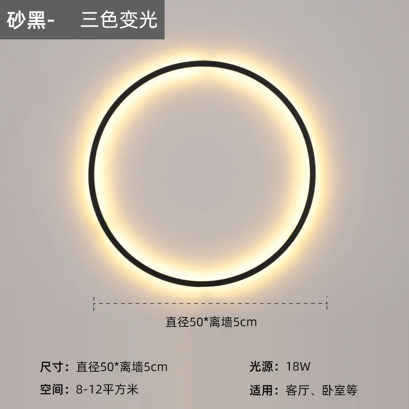 LED Wall Circle Lights for Bedroom Living Room Aisle Stairway