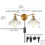Vintage Loft Art Glass Wall Lamp - LED Study Aisle Bedside Light