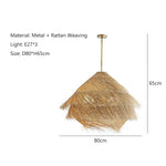 Rattan Wabi Sabi LED Chandelier for Home Decor Lighting