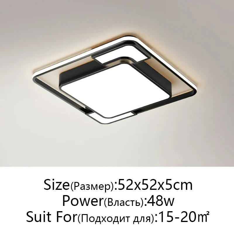 Modern Black Chandelier Ceiling Lamp for Living Room Bedroom Dining Room
