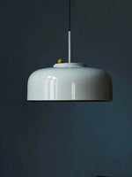 Seated Podgy Pendant Lamps: Nordic Yellow Minimalist Unique Lighting for Dining Room