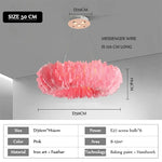Nordic Feather Pendant Lamps for Bedroom and Home Decor Lighting