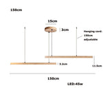 LED Natural Stone Round Linear Chandelier - Dimmable, Ceiling Hanging Lamps