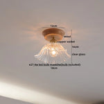 Glass Wood LED Ceiling Lamp for Home Lighting and Decoration