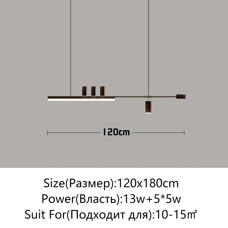 Modern Minimalist LED Ceiling Chandelier for Dining Table Home Indoor Lighting