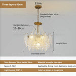 Luxury Cream Wind Crystal Chandelier: High-End Living Room, Dining Room, Bedroom Light