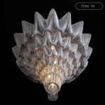 Nordic Tassel Chandelier Spiral Staircase Ceiling Light for Villa Living Room