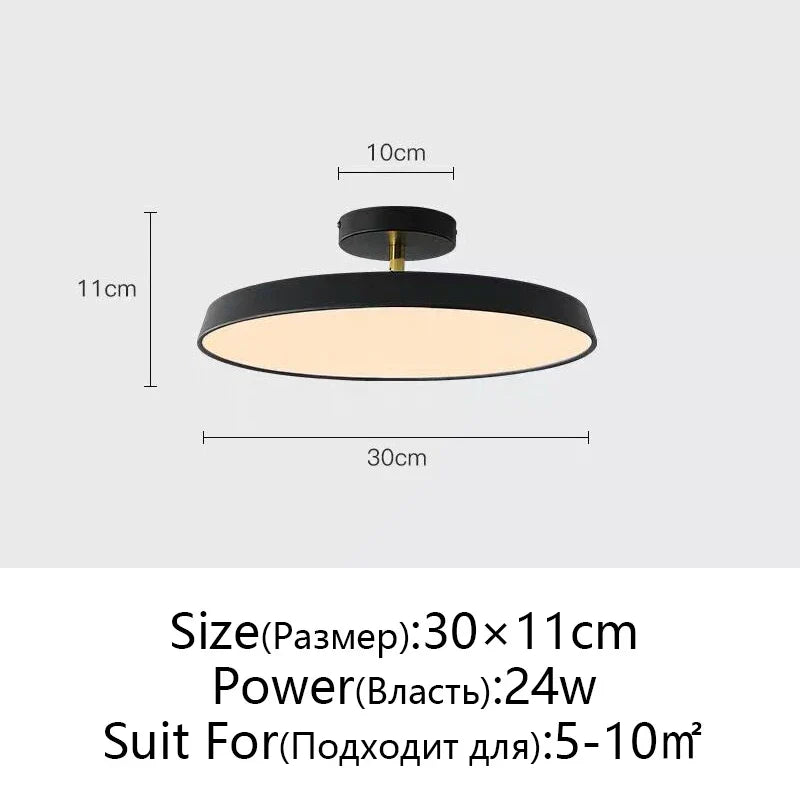 Nordic Minimalist LED Ceiling Lamp, Dimmable Modern Chandelier for Bedroom & Kitchen
