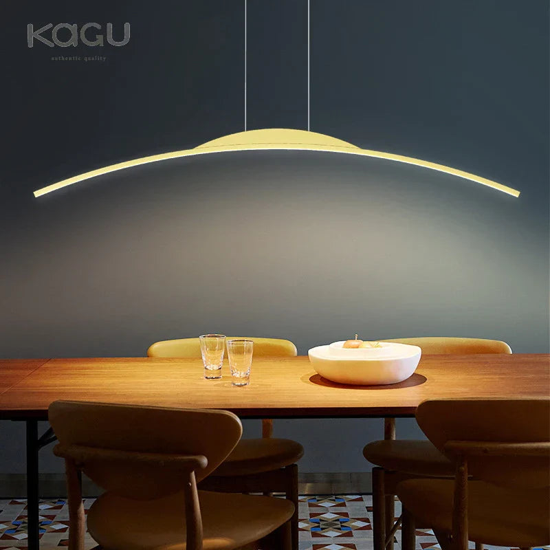 LED Ceiling Pendant Lamp: Minimalist Chandelier, Height Adjustable, Home Decor Solution