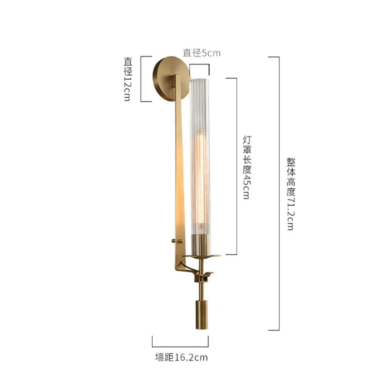 Moon Wall Light: American Style Glass Wall Lamp for Bedroom Decor