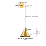 Modern Wood Copper LED Wall Sconce for Living Room Corridor Bar Bathroom