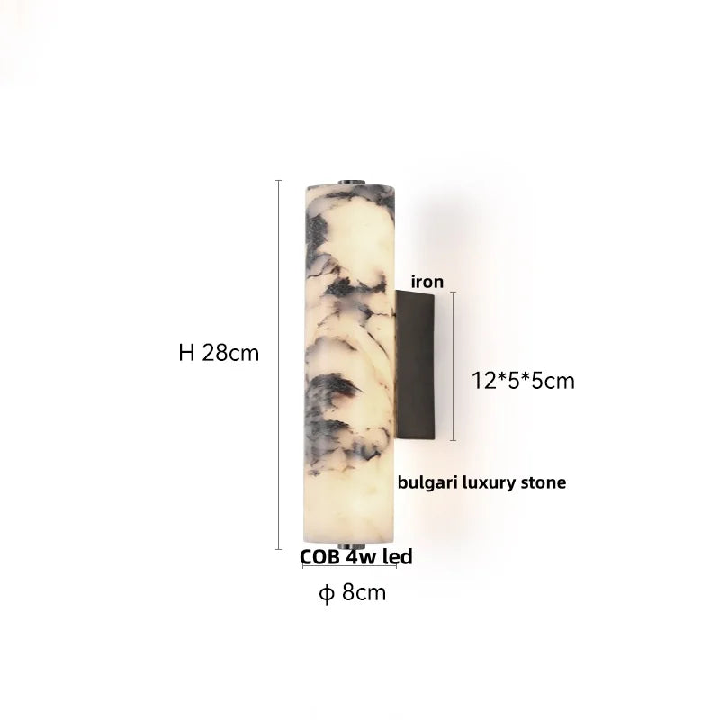 Afralia™ Bulgari Stone LED Wall Lights Outdoor Waterproof Bedside Lamp
