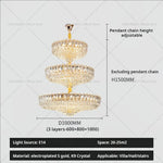 Luxury Crystal Chandelier for Duplex Villa Staircase and Living Room