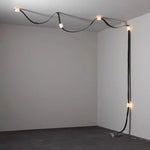 Soft Leather Marble Chandelier: Luxury Dimmable Lighting Fixture for Living Room or Cafe.