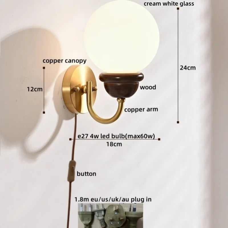 Japanese Style LED Wall Lights 4W for Home Bathroom Bedroom Mirror Lighting