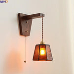 Nordic LED Glass Wall Lights for Bedroom, Living Room - Pull Chain Switch.