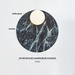 Glass Globe LED Wall Lamp: Modern Nordic Stone Bathroom Mirror Light
