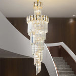 Rotating Crystal Stairwell Chandelier