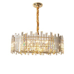 Crystal Round Chandelier Gold LED Modern Lustres for Living Room