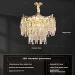 Tassel Crystal Chandelier: Postmodern Luxury Lamp for Living Room, Bedroom, and Restaurant
