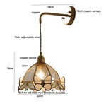 Afralia Tiffany Butterfly Glass Wall Lamp with Adjustable LED Light