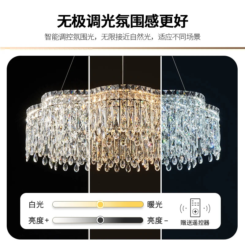 Crystal Chandelier Modern Luxury Light for Living Room, Dining, Bedroom - 2024 New