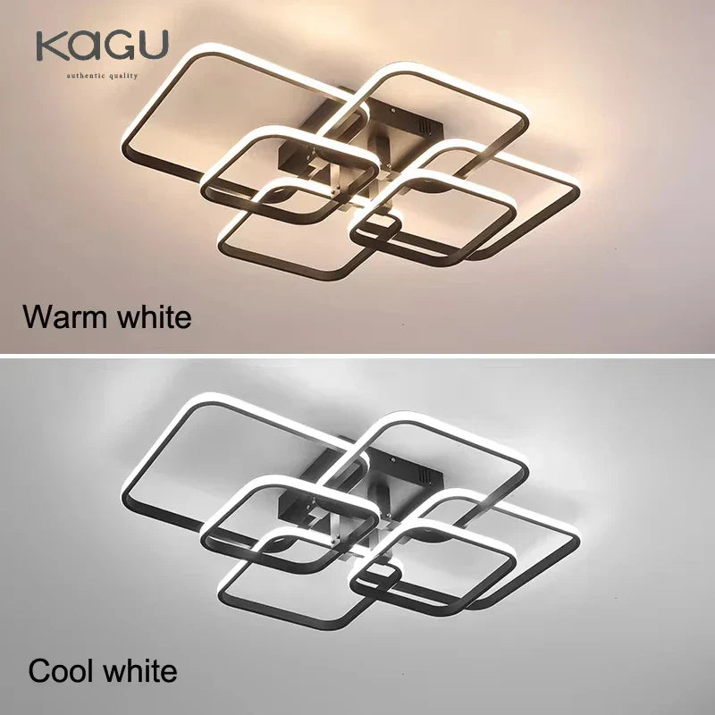 LED Ceiling Light: Modern Dimmable Fixture for Home Living Room, Bedroom, Dining Room