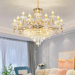 European Luxury Crystal Chandelier for Living Room, Duplex Building Lamps