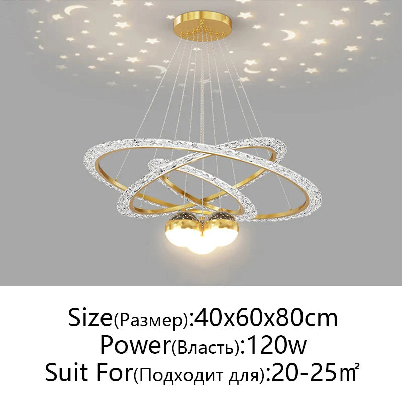 Nordic Gyptian LED Chandelier for Living Room Bedroom Dining Room