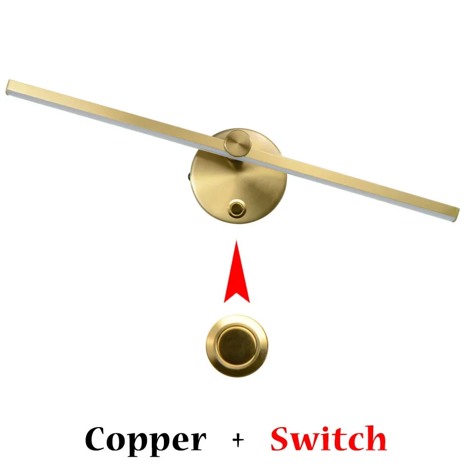 Linear LED Wall Lamp with Switch, 300° Rotation, 41CM, Nordic Minimalist Design