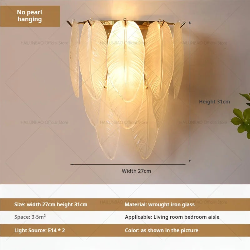 Luxe Crystal Glass Wall Lamp for Aisle, Living Room, Bedroom & Corridor Lighting