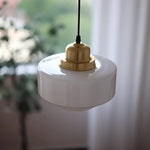 White Glass LED Pendant Lamp - Modern Nordic Hanging Light