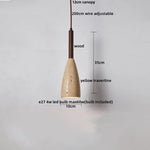 Yellow Travertine Stone LED Pendant Lamp for Kitchen, Living Room, Bedroom