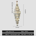 Crystal Loft Pendant Light: Sleek Spiral Staircase Chandelier