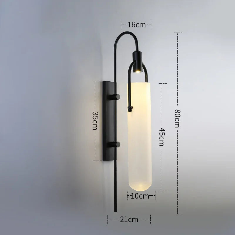 Modern Glass Wall Sconce Light Fixture for Bedside Living Room